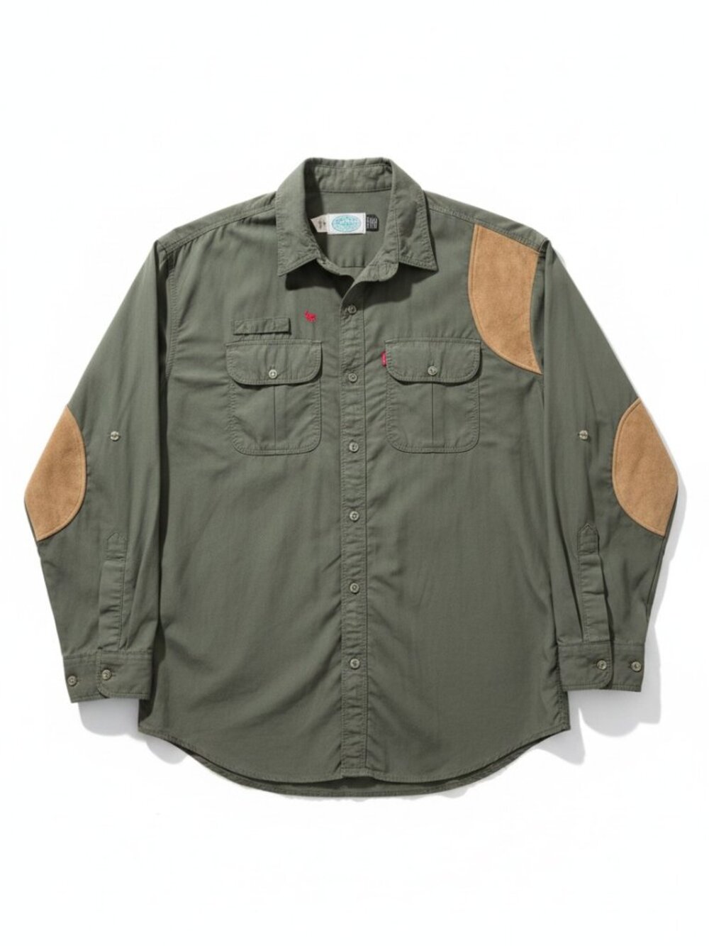 Gary Nesse USA Made Olive Field Shirt Mens 3X Workwear Utility - Picture 6 of 7